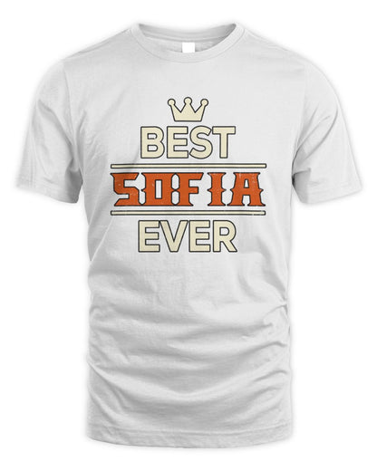 Best Your Name With Crown Shirt SOFIA M1-59 / Unisex Standard T-Shirt / white