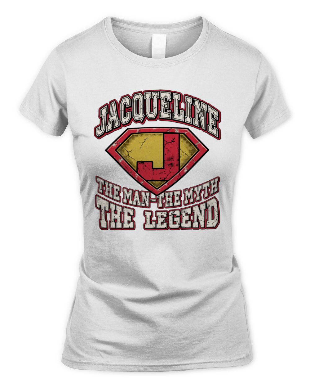 The Man The Myth The Legend Superman Graphic T-Shirt JACQUELINE M1-74 / Women's Standard T-Shirt / white