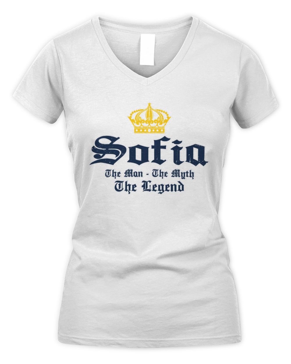 The Man The Myth The Legend Corona Beer T-Shirt SOFIA M1-S83 / Women's V-Neck T-Shirt / white