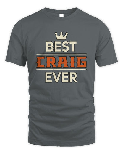 Best Your Name With Crown Shirt CRAIG M1-59 / Unisex Standard T-Shirt / charcoal
