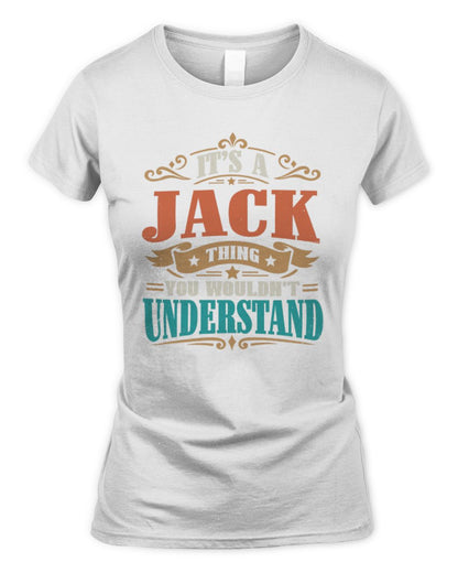 It’s a Name Thing Personalized Retro T-Shirt JACK M1-47 / Women's Standard T-Shirt / white