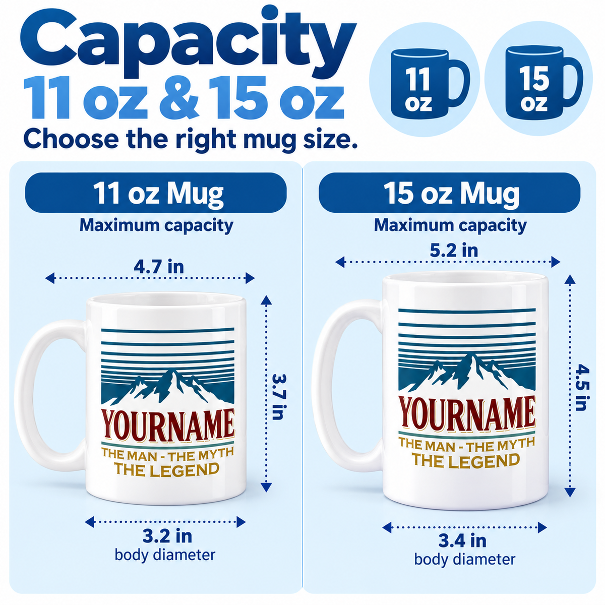 The Man The Myth The Legend Mountain Mug MG04