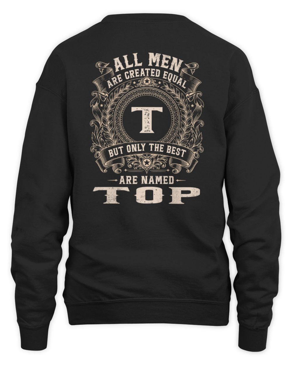 All Men Are Created Equal Cool Logo Shirt TOP M1-60 / Unisex Sweatshirt / black