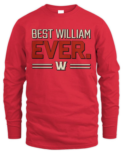 Best Your Name Ever Cool Shirt WILLIAM M1-58 / Men's Long Sleeved T-Shirt / red