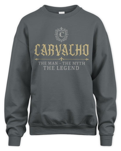 The Man The Myth The Legend Western Shirt CARVALHO M1-78 / Unisex Sweatshirt / charcoal