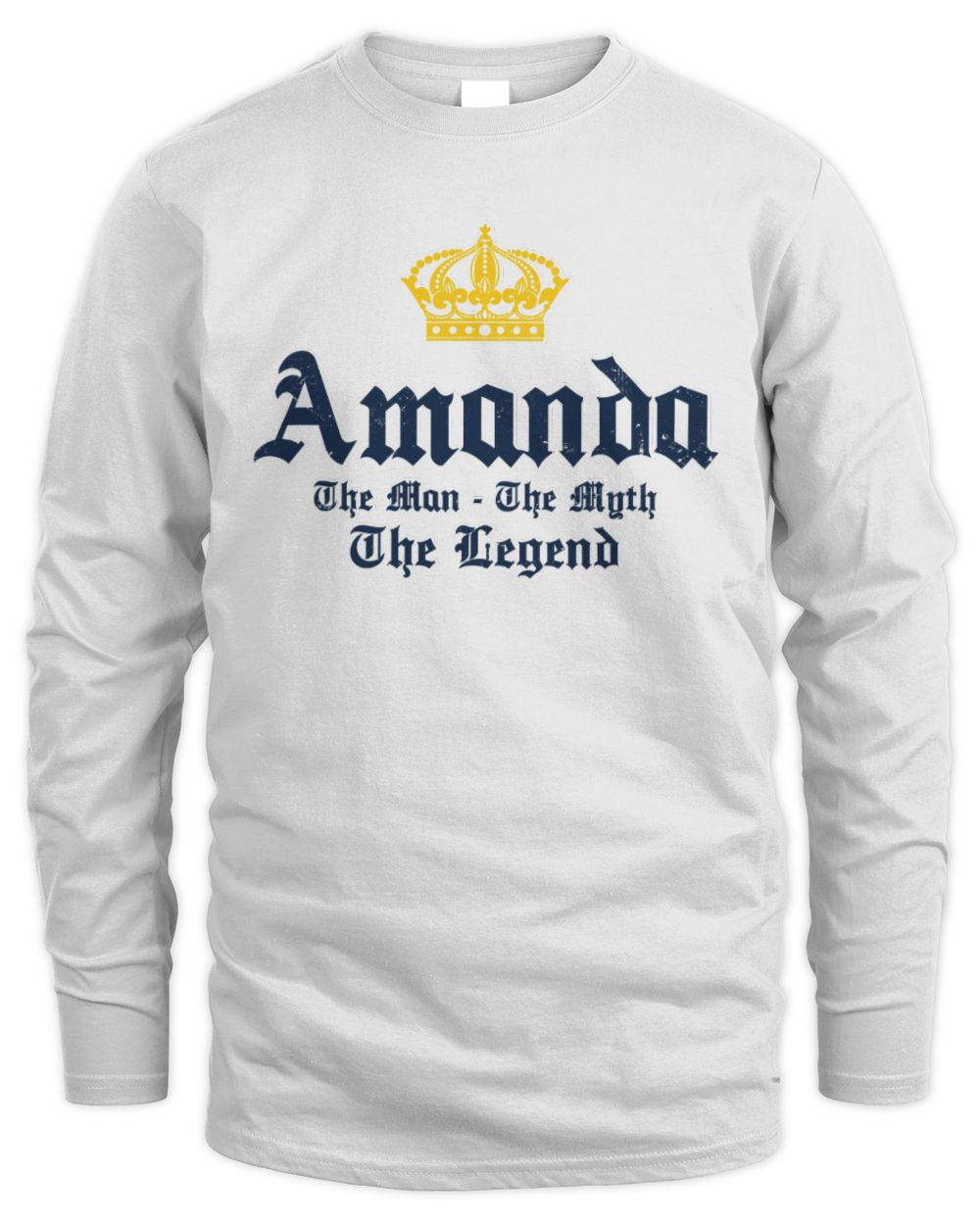 The Man The Myth The Legend Corona Beer T-Shirt AMANDA M1-S83 / Men's Long Sleeved T-Shirt / white