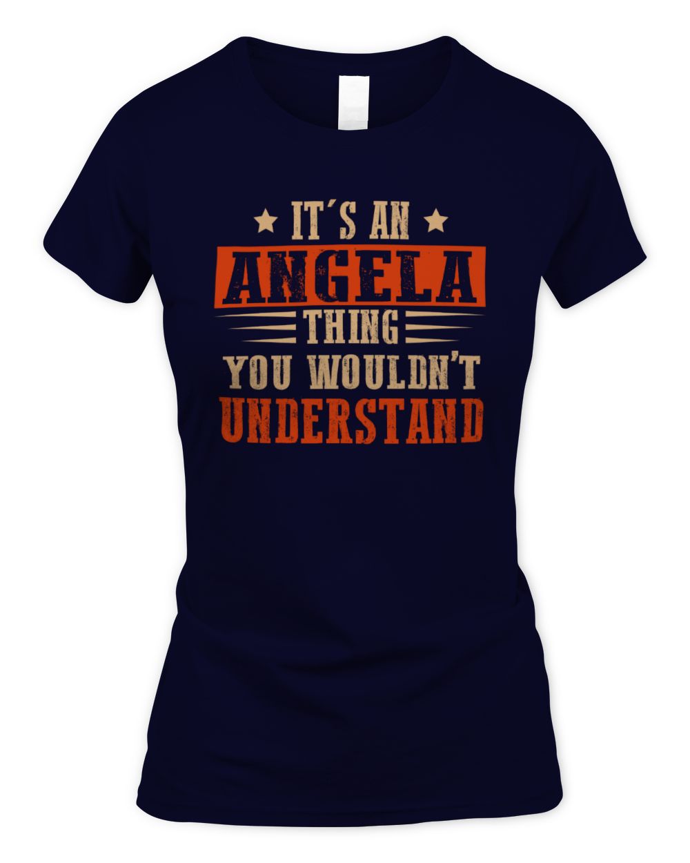 It's a Name Thing Personalized Funny Shirt ANGELA M1-51 / Women's Standard T-Shirt / navy