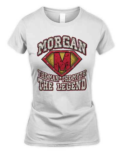 The Man The Myth The Legend Superman Graphic T-Shirt MORGAN M1-74 / Women's Standard T-Shirt / white