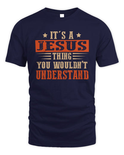 It's a Name Thing Personalized Funny Shirt JESUS M1-51 / Unisex Standard T-Shirt / navy