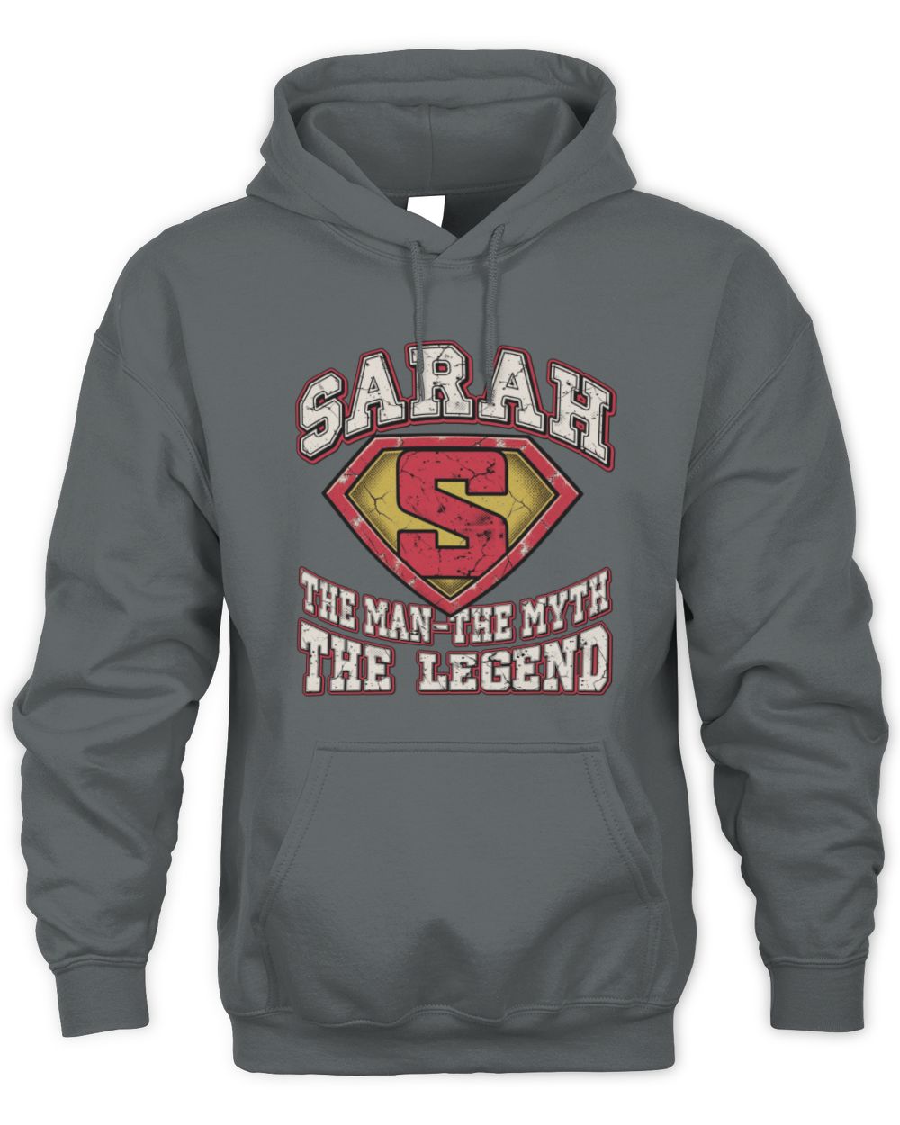 The Man The Myth The Legend Superman Graphic T-Shirt SARAH M1-74 / Unisex Hoodie / charcoal