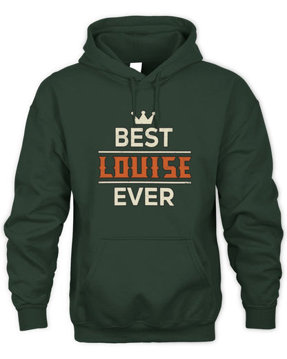 Best Your Name With Crown Shirt LOUISE M1-59 / Unisex Hoodie / forest green