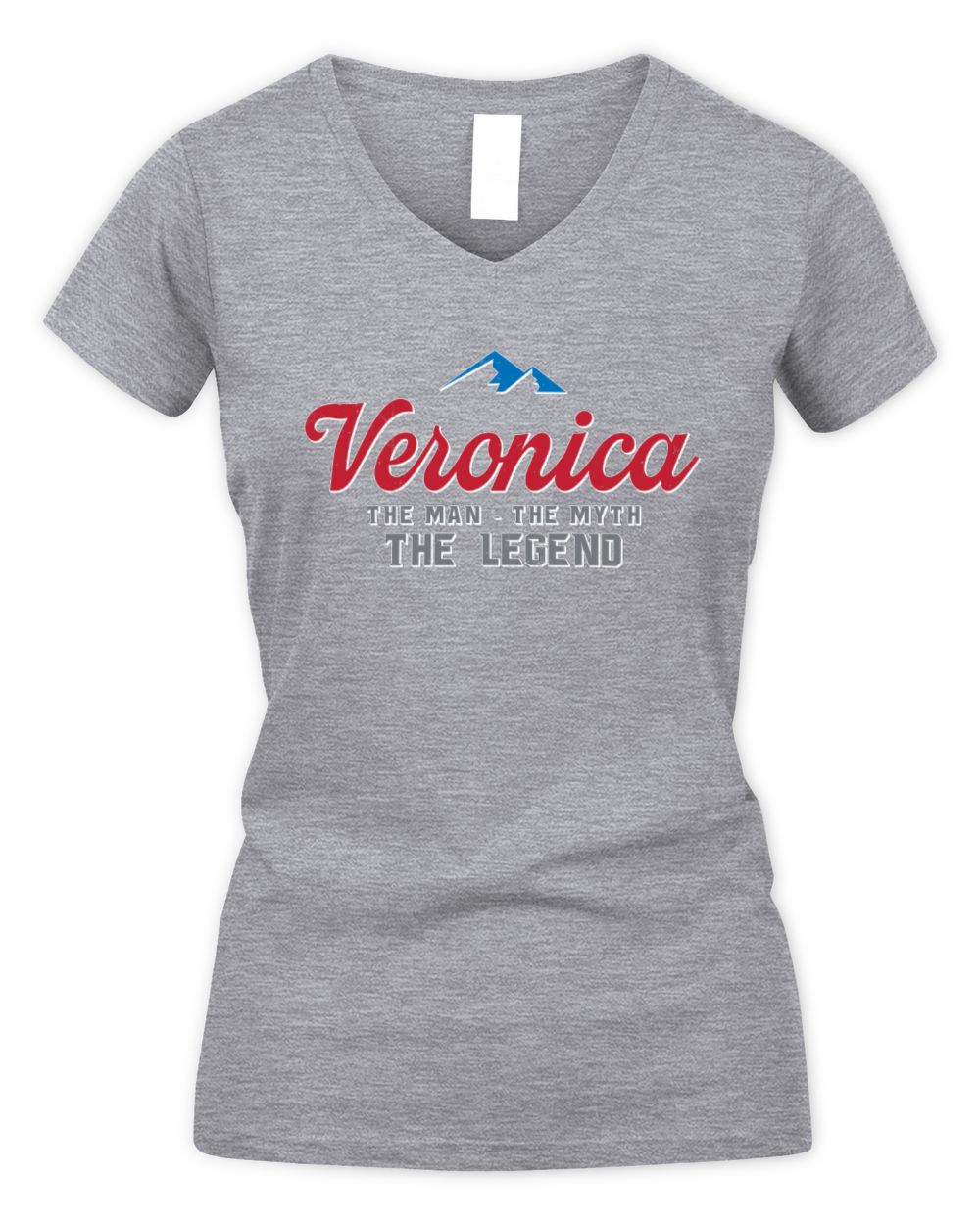 The Man The Myth The Legend Coors Light Beer T-Shirt VERONICA M1-S84 / Women's V-Neck T-Shirt / sport grey