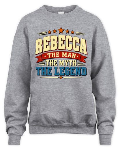 The Man The Myth The Legend Ribbon Vintage T-Shirt REBECCA M1-56 / Unisex Sweatshirt / sport grey