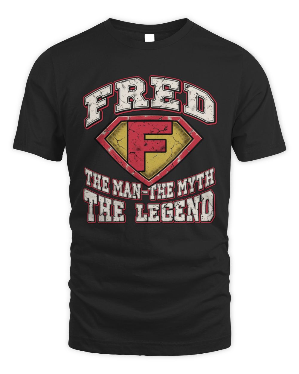 The Man The Myth The Legend Superman Graphic T-Shirt FRED M1-74 / Unisex Standard T-Shirt / black