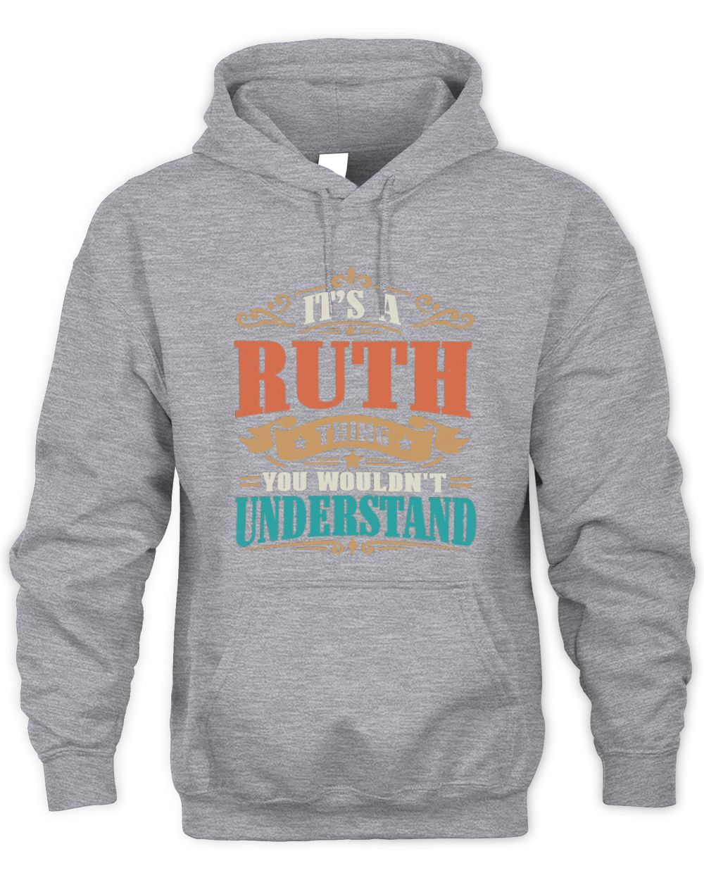It’s a Name Thing Personalized Retro T-Shirt RUTH M1-47 / Unisex Hoodie / sport grey