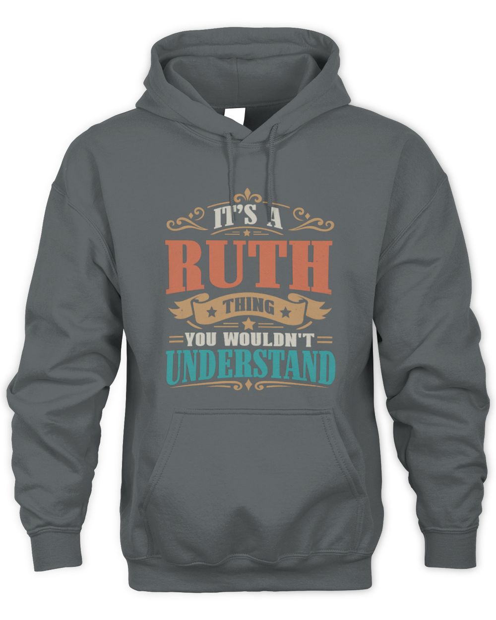 It’s a Name Thing Personalized Retro T-Shirt RUTH M1-47 / Unisex Hoodie / charcoal