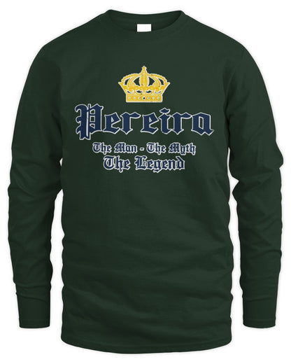 The Man The Myth The Legend Corona Beer T-Shirt PEREIRA M1-S83 / Men's Long Sleeved T-Shirt / forest green