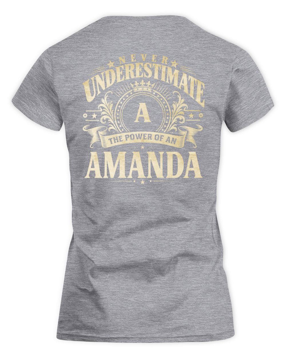 Never Underestimate Your Name Luxury Logo Shirt AMANDA M1-63 / Women's Standard T-Shirt / sport grey