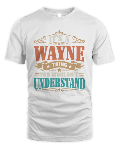 It’s a Name Thing Personalized Retro T-Shirt WAYNE M1-47 / Unisex Standard T-Shirt / white