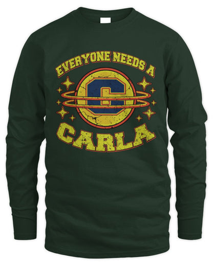 Everyone Needs a Your Name Shirt CARLA M1-76 / Men's Long Sleeved T-Shirt / forest green