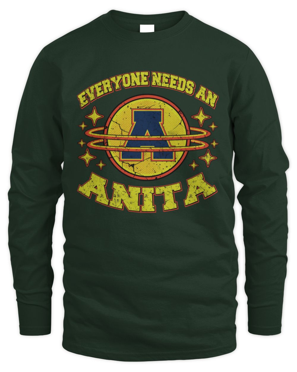 Everyone Needs a Your Name Shirt ANITA M1-76 / Men's Long Sleeved T-Shirt / forest green