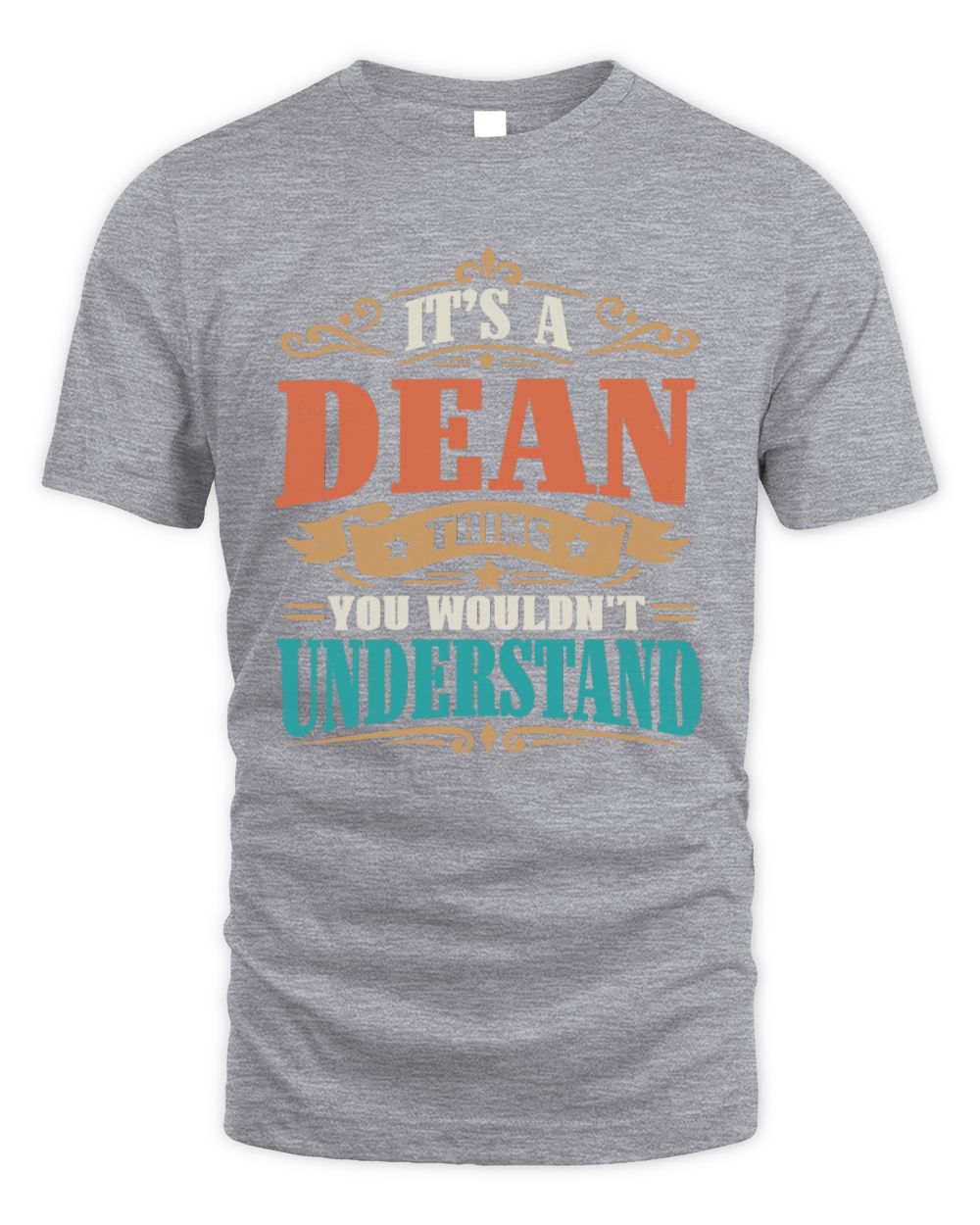 It’s a Name Thing Personalized Retro T-Shirt DEAN M1-47 / Unisex Standard T-Shirt / sport grey