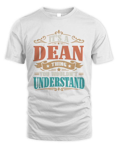 It’s a Name Thing Personalized Retro T-Shirt DEAN M1-47 / Unisex Standard T-Shirt / white