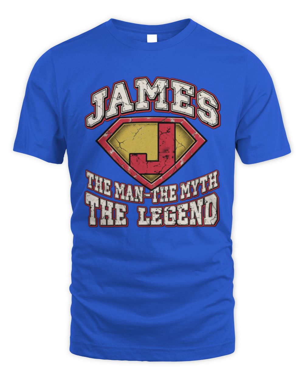 The Man The Myth The Legend Superman Graphic T-Shirt JAMES M1-74 / Unisex Standard T-Shirt / royal