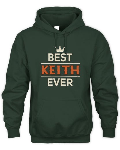 Best Your Name With Crown Shirt KEITH M1-59 / Unisex Hoodie / forest green