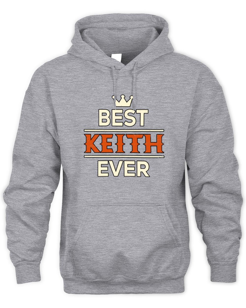 Best Your Name With Crown Shirt KEITH M1-59 / Unisex Hoodie / sport grey