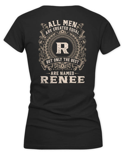 All Men Are Created Equal Cool Logo Shirt RENEE M1-60 / Women's V-Neck T-Shirt / black