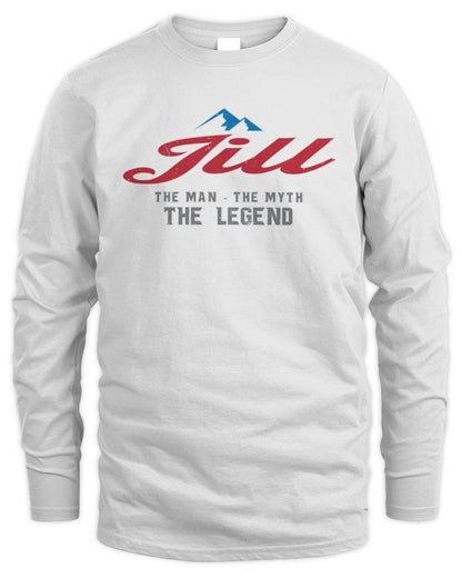 The Man The Myth The Legend Coors Light Beer T-Shirt JILL M1-S84 / Men's Long Sleeved T-Shirt / white