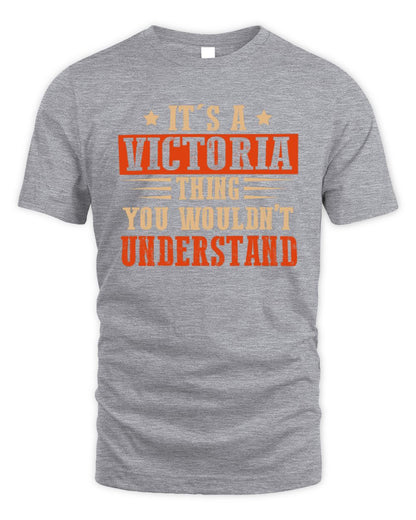 It's a Name Thing Personalized Funny Shirt VICTORIA M1-51 / Unisex Standard T-Shirt / sport grey