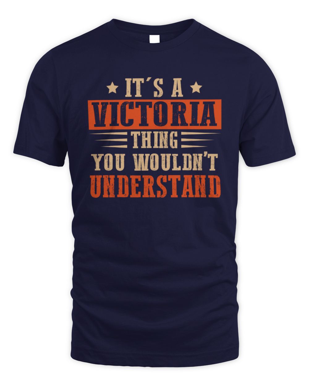 It's a Name Thing Personalized Funny Shirt VICTORIA M1-51 / Unisex Standard T-Shirt / navy