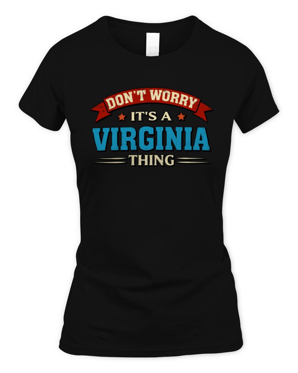 Don't Worry It's a Your Name Thing Funny Retro T-Shirt VIRGINIA M1-57 / Women's Standard T-Shirt / black