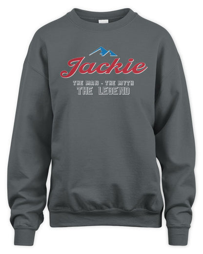 The Man The Myth The Legend Coors Light Beer T-Shirt JACKIE M1-S84 / Unisex Sweatshirt / charcoal