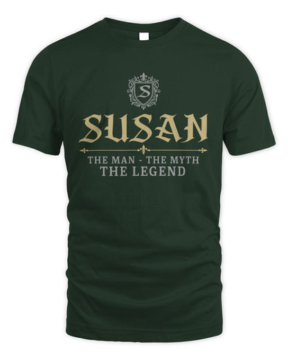The Man The Myth The Legend Western Shirt SUSAN M1-78 / Unisex Standard T-Shirt / forest green
