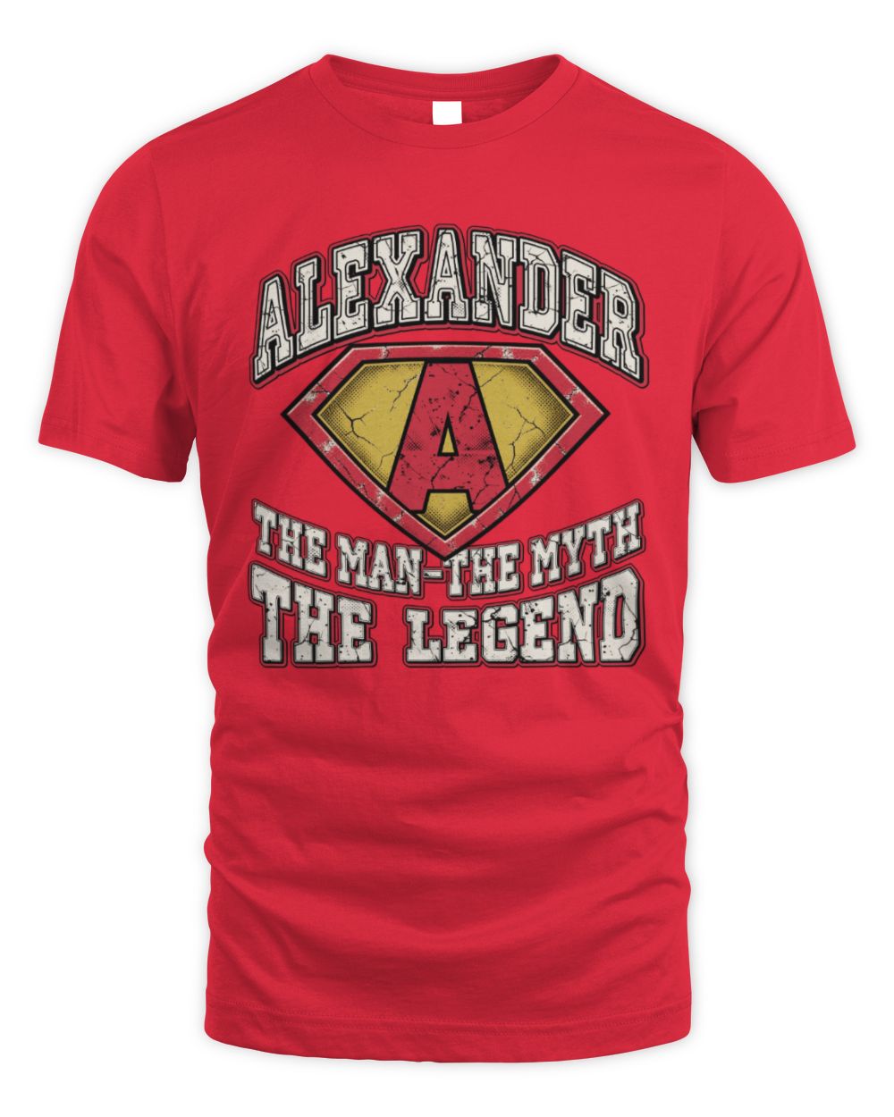 The Man The Myth The Legend Superman Graphic T-Shirt ALEXANDER M1-74 / Unisex Standard T-Shirt / red