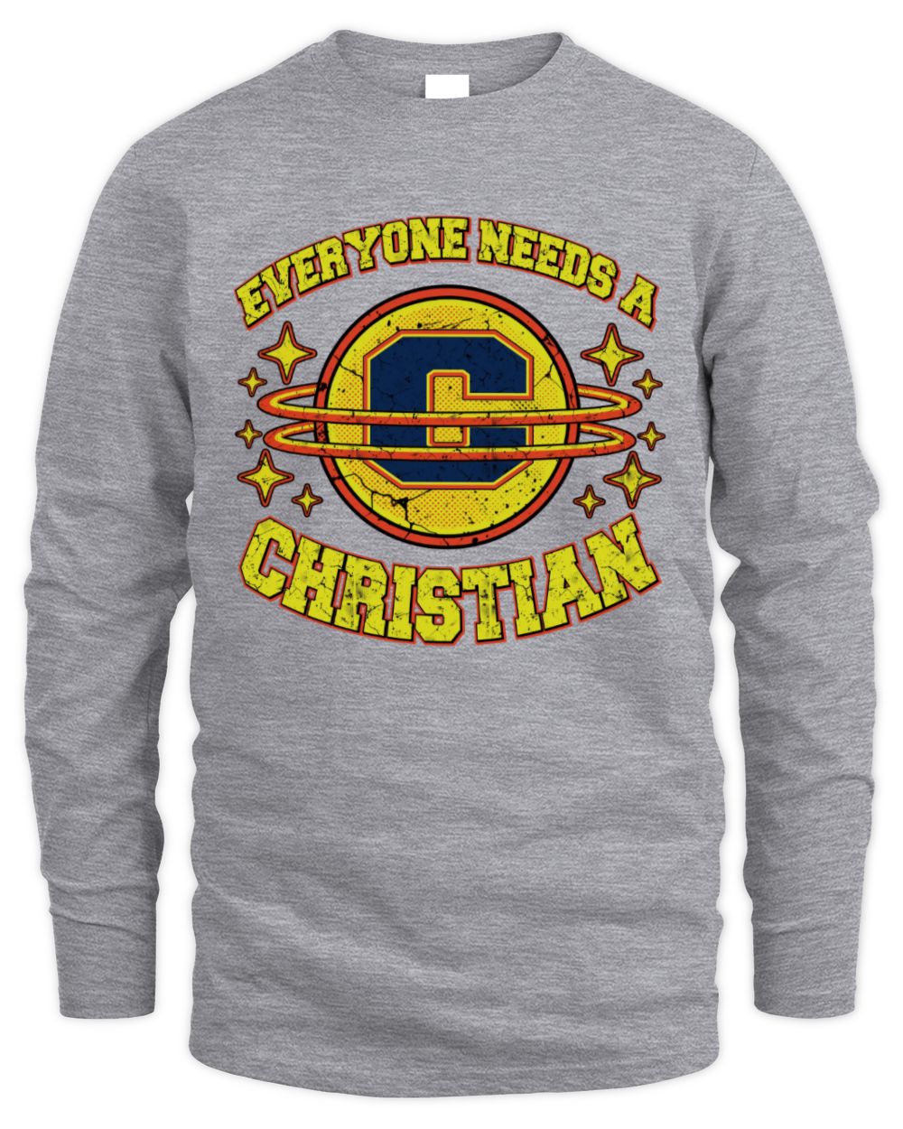 Everyone Needs a Your Name Shirt CHRISTIAN M1-76 / Men's Long Sleeved T-Shirt / sport grey
