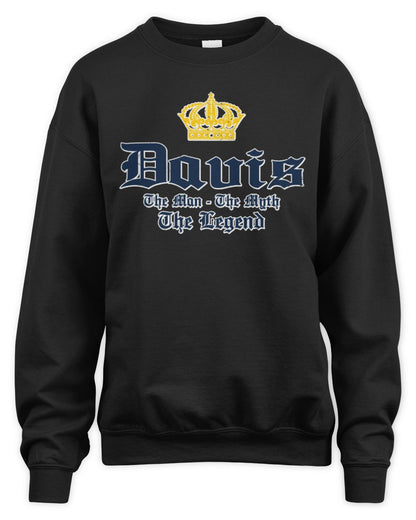 The Man The Myth The Legend Corona Beer T-Shirt DAVIS M1-S83 / Unisex Sweatshirt / black