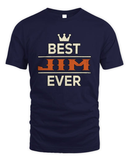 Best Your Name With Crown Shirt JIM M1-59 / Unisex Standard T-Shirt / navy