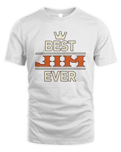 Best Your Name With Crown Shirt JIM M1-59 / Unisex Standard T-Shirt / white