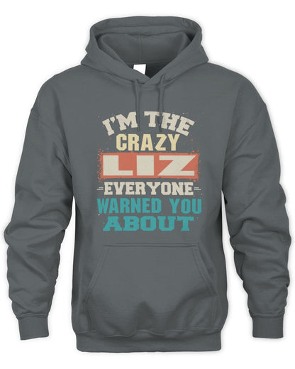 I'm the Crazy One Everyone Warned You About Retro Graphic T-Shirt LIZ M1-70 / Unisex Hoodie / charcoal