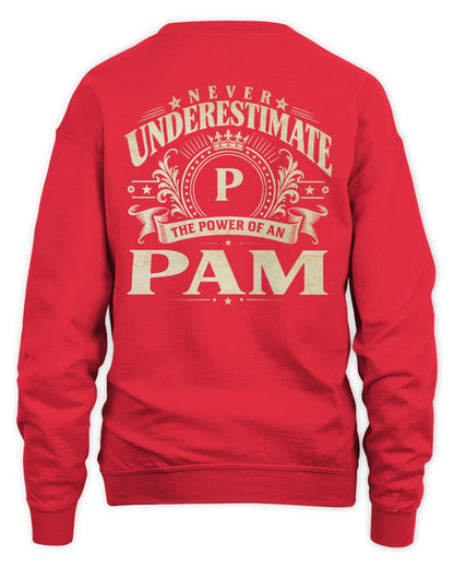 Never Underestimate Your Name Luxury Logo Shirt PAM M1-63 / Unisex Sweatshirt / red