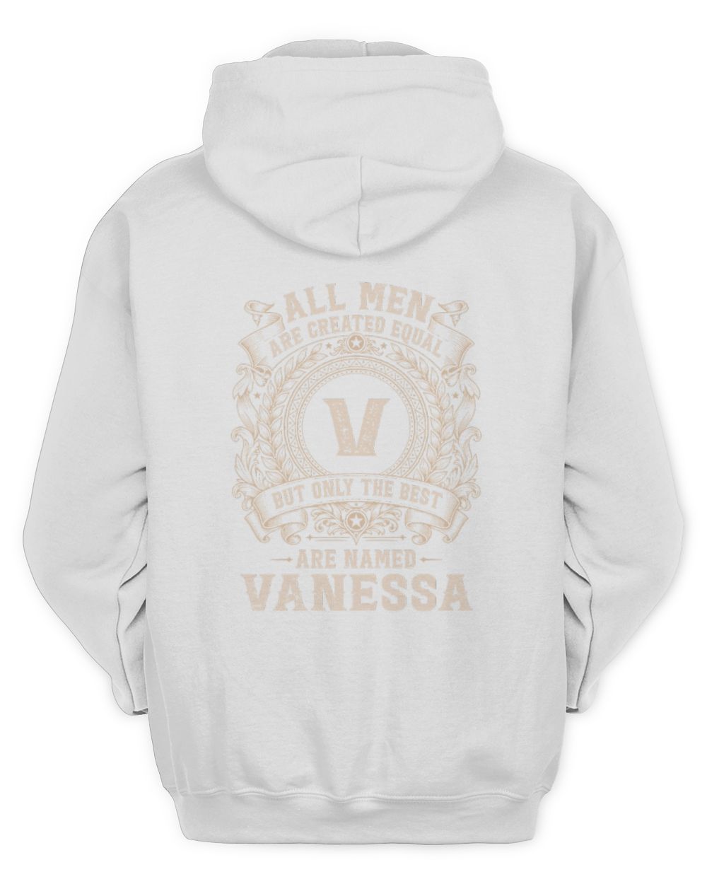 All Men Are Created Equal Cool Logo Shirt VANESSA M1-60 / Unisex Hoodie / white