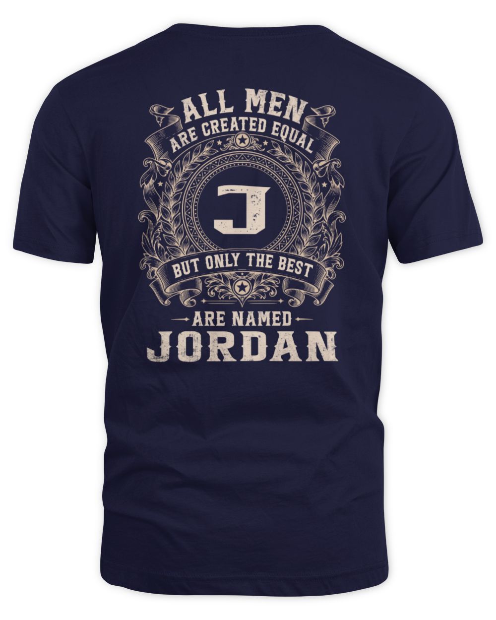 All Men Are Created Equal Cool Logo Shirt JORDAN M1-60 / Unisex Standard T-Shirt / navy