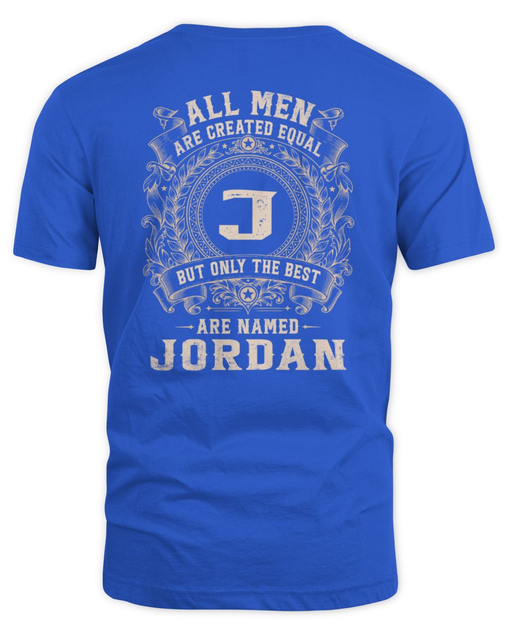 All Men Are Created Equal Cool Logo Shirt JORDAN M1-60 / Unisex Standard T-Shirt / royal