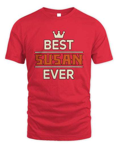 Best Your Name With Crown Shirt SUSAN M1-59 / Unisex Standard T-Shirt / red