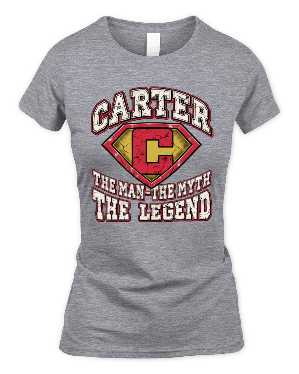 The Man The Myth The Legend Superman Graphic T-Shirt CARTER M1-74 / Women's Standard T-Shirt / sport grey