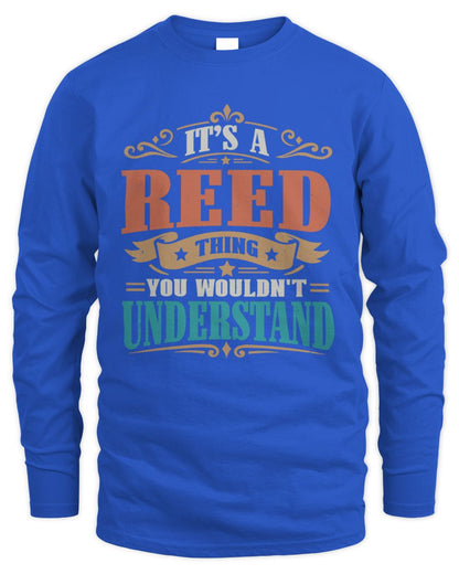 It’s a Name Thing Personalized Retro T-Shirt REED M1-47 / Men's Long Sleeved T-Shirt / royal